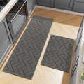 Kitchen Rugs and Mats Set 2 Pieces - Super Absorbent Non-Slip Runner