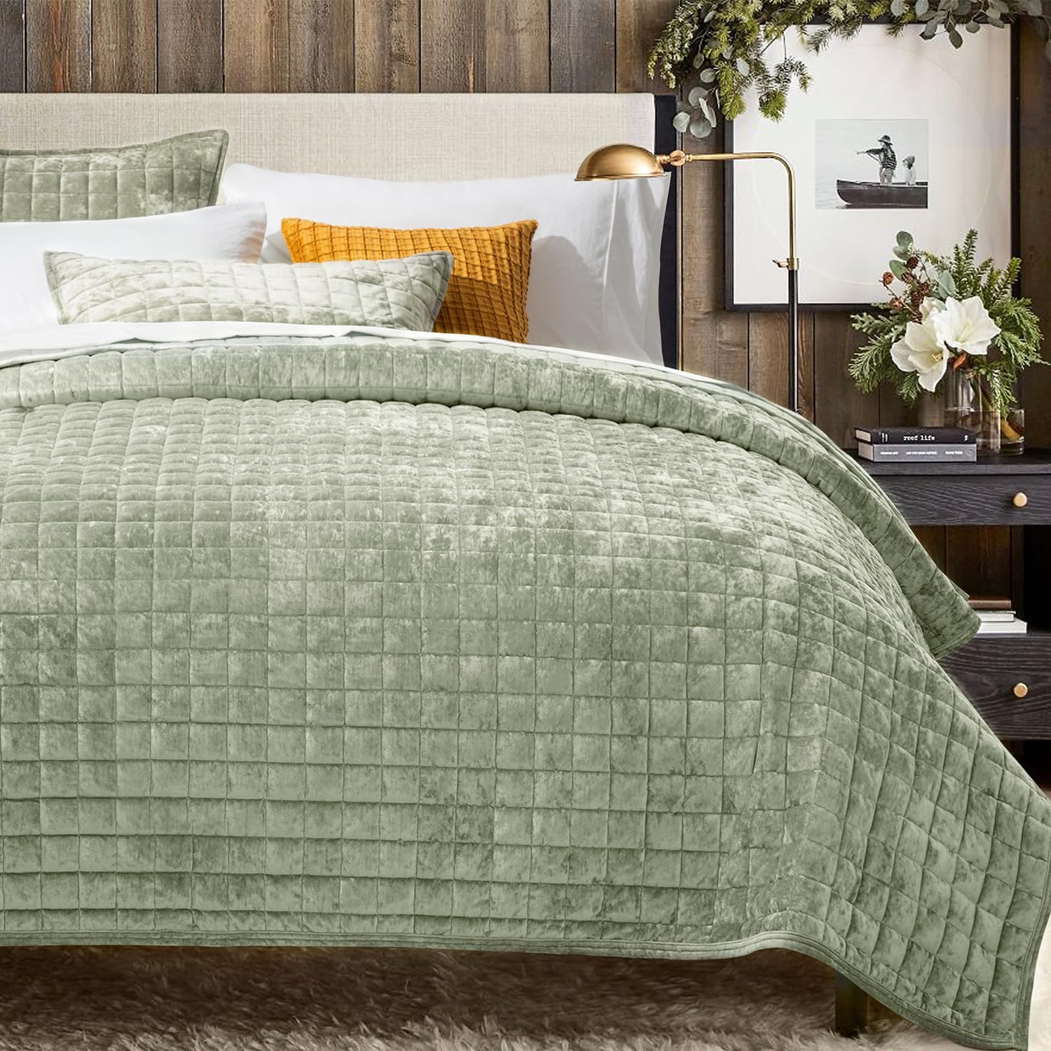 RECYCO Luxury Velvet Quilt Set King Size for All Seasons