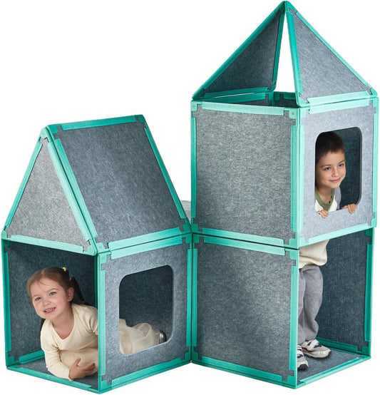 20-Piece Magnetic Fort Building Kit for Kids - Creative Fun