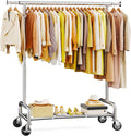 Heavy Duty Clothes Rack 75 in Rolling Garment Rack - 450 lb Capacity