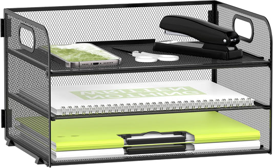 DALTACK 3-Tier Paper Organizer - Efficient Desk Storage