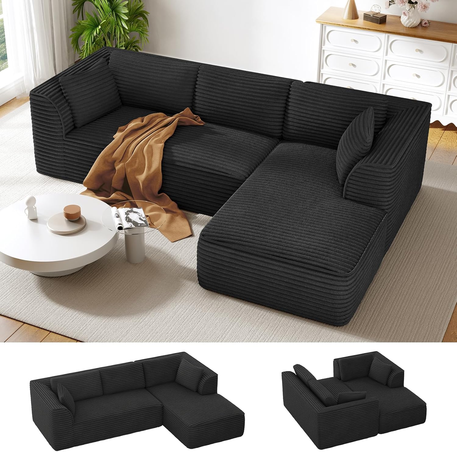 Vesgantti 106 Modular Sectional Sofa with Chaise for Comfort