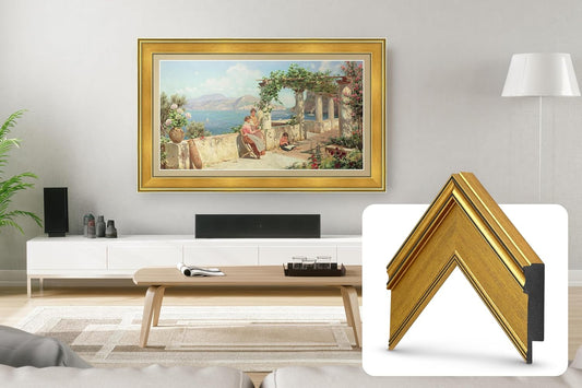 Deco TV Frames for Samsung The Frame TV - Antique Gold Style