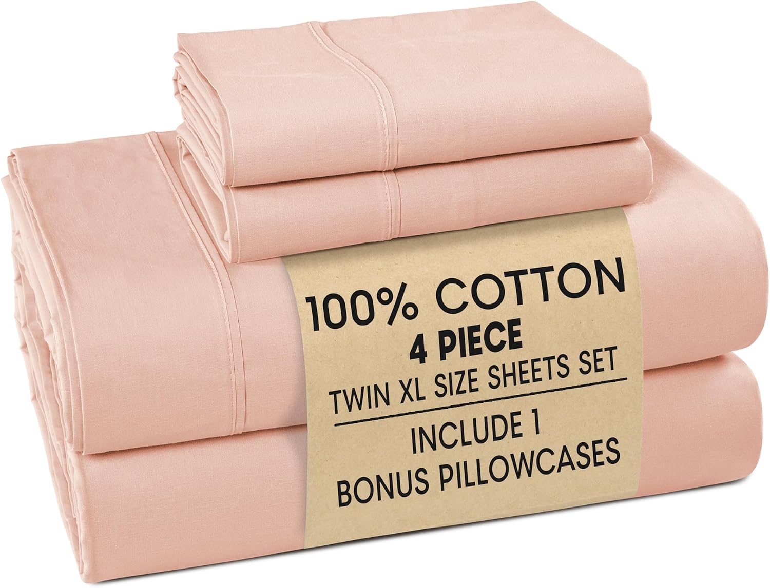 Casa Platino 100% Cotton Twin XL Sheets Set for Cool Comfort