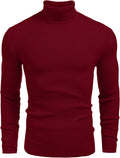 Mens Ribbed Slim Fit Knitted Turtleneck Sweater (Style GWBZ)