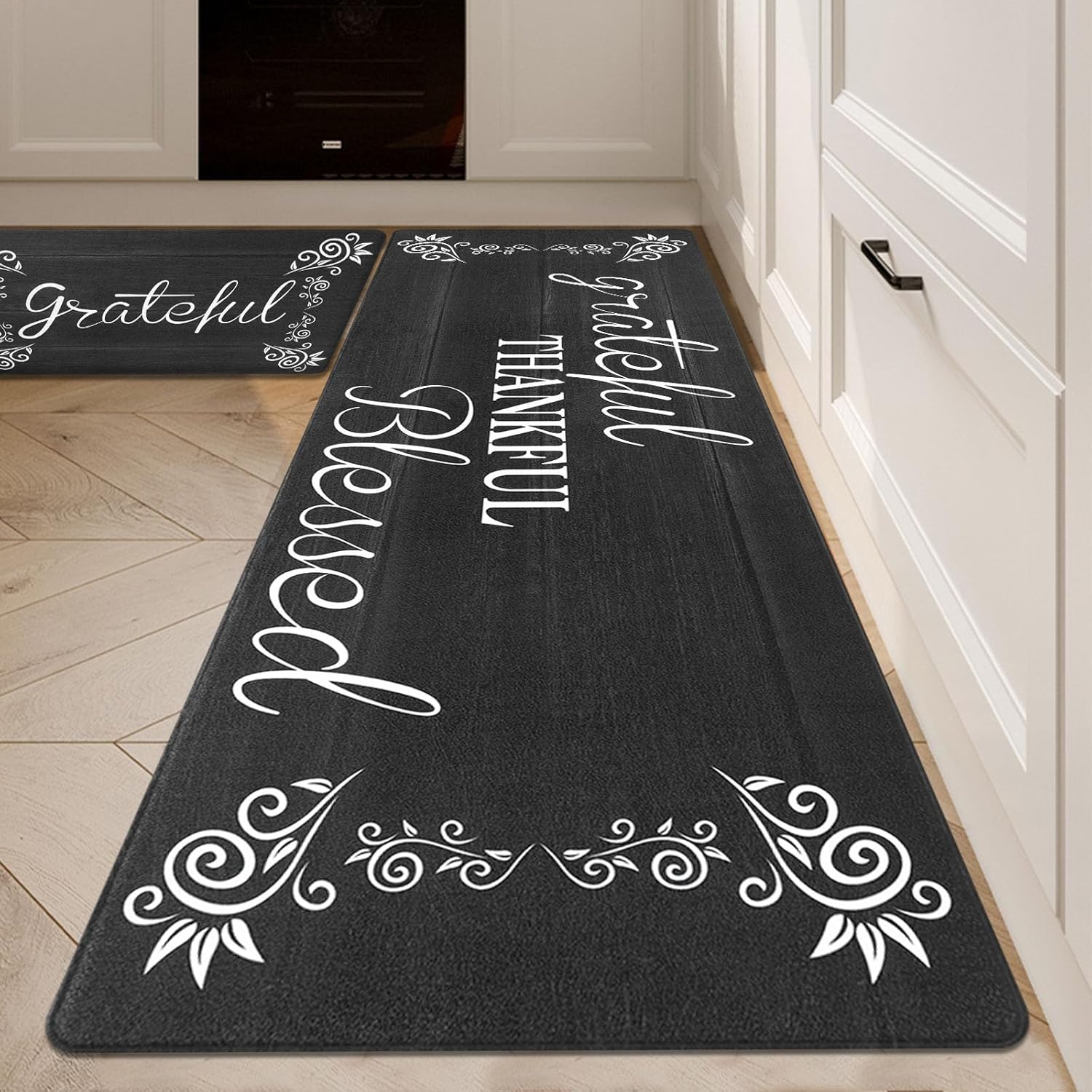 HEBE Anti Fatigue Kitchen Mat Set of 2 for Comfort and Style