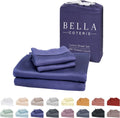 King Size Bamboo Viscose Sheet Set Twilight Blue - Cooling Comfort