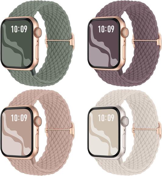Braided Stretchy Solo Loop Band for Apple Watch - Comfy & Stylish!