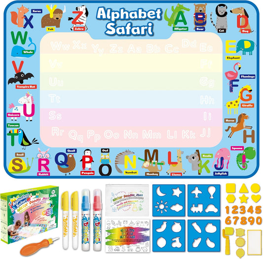 Reusable Neon Water Doodle Mat - Educational Fun!