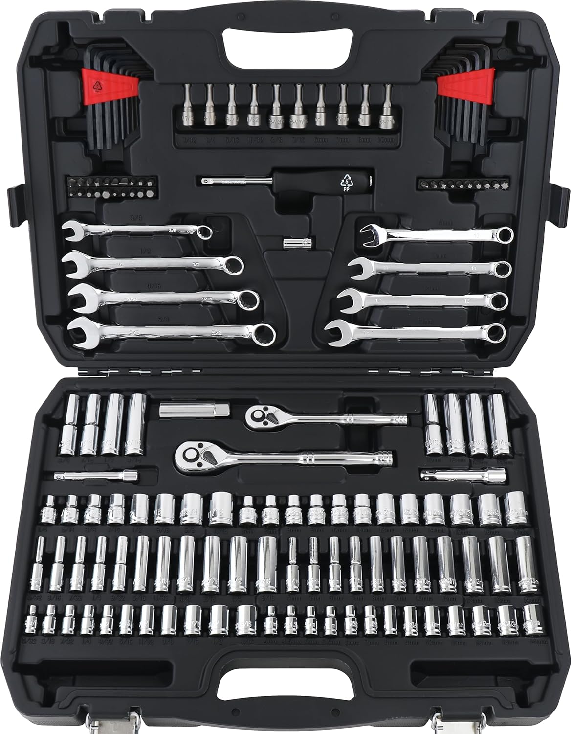 Mechanic's Socket Tool Set with Case, 145-Piece for All Needs