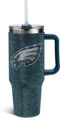 40oz Team Color Bling Game Day Tumbler - Keeps Drinks Cold or Hot