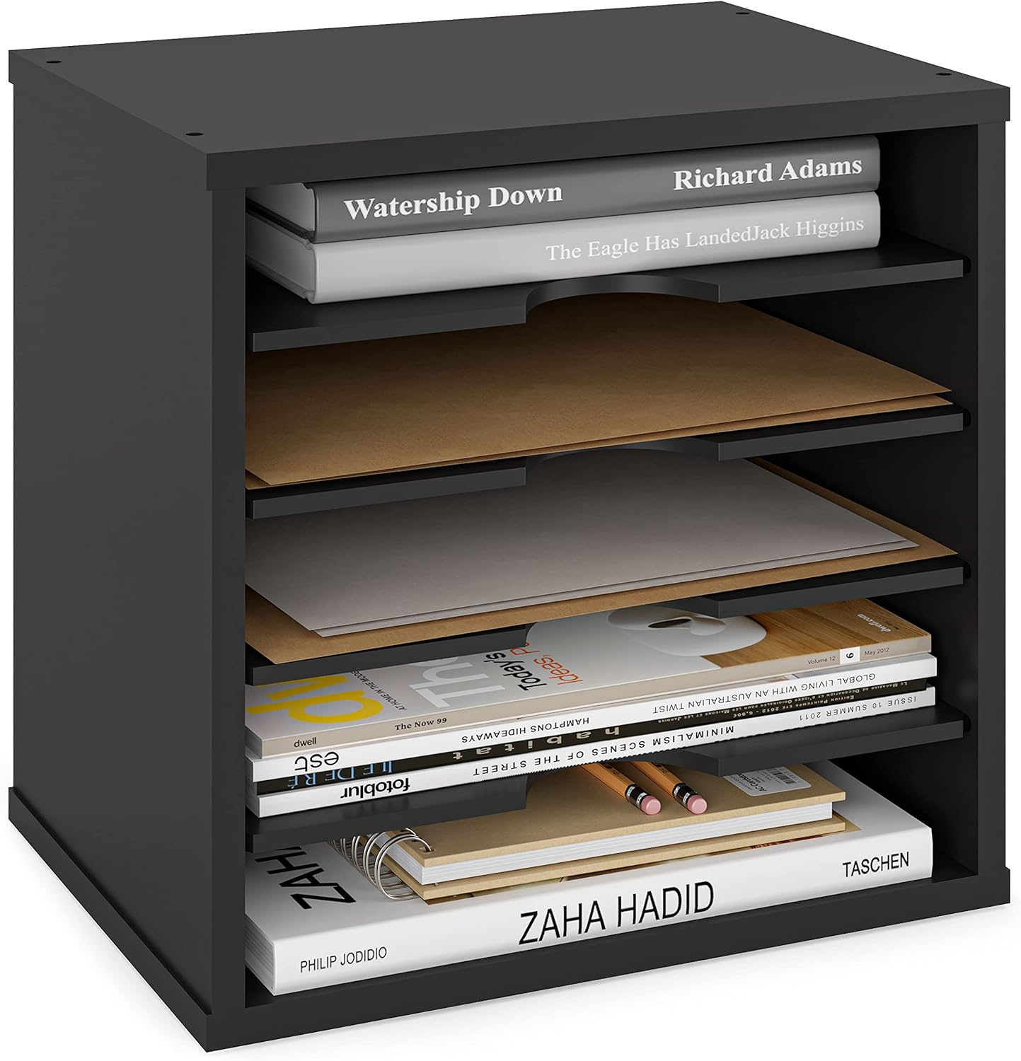 Ballucci 5 Tier Adjustable Office Desk Organizer, Space-Saving File Sorter