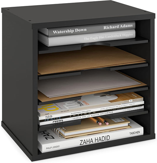 Ballucci 5 Tier Adjustable Office Desk Organizer, Space-Saving File Sorter