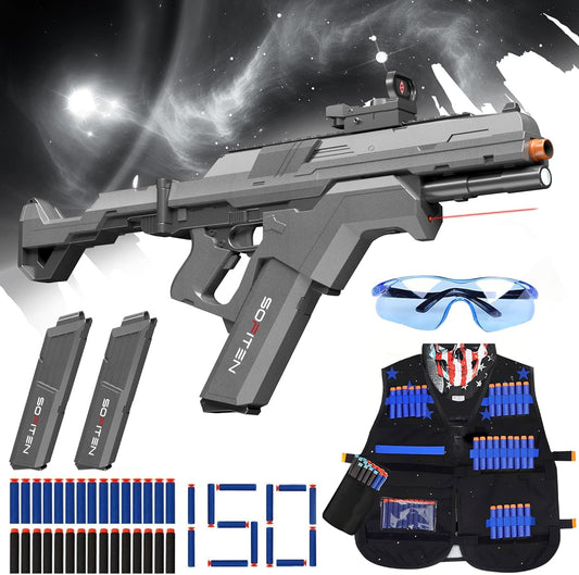Automatic Toy Sniper Rifle with Tactical Vest and 150 Darts