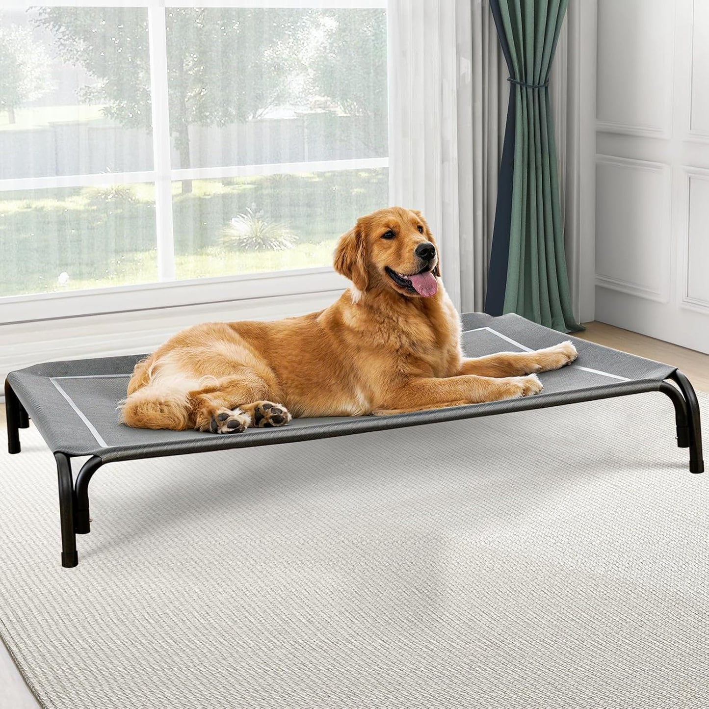 Elevated Dog Bed for Extra Large Dogs - Portable Cooling Cot