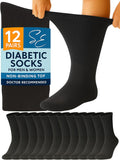 Special Essentials Diabetic Socks 12 Pairs - Extra Wide (Style ZHFB)