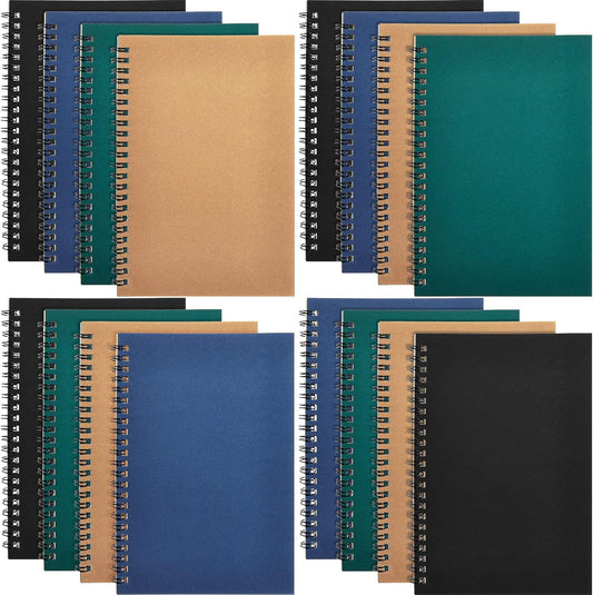 Mimorou 12-Pack Spiral Notebooks, College Ruled, 100 Pages - Ideal for School & Office