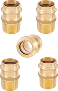 EFIELD Press Brass Adapter Fittings 1-in x 1-in Male NPT (Pack of 5)