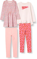 Girls Long-Sleeve Outfit Set Pack of 4 - Cotton Jersey Basics