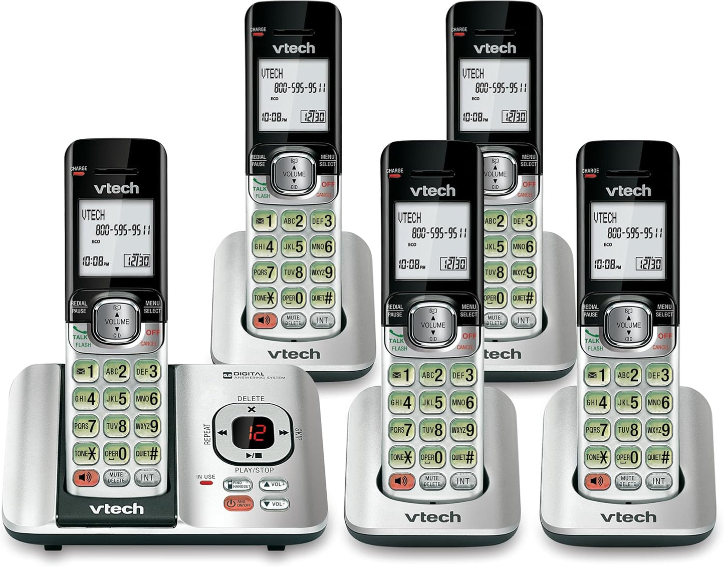 VTech CS6529-5 Cordless Phone with 5 Handsets and Answering System