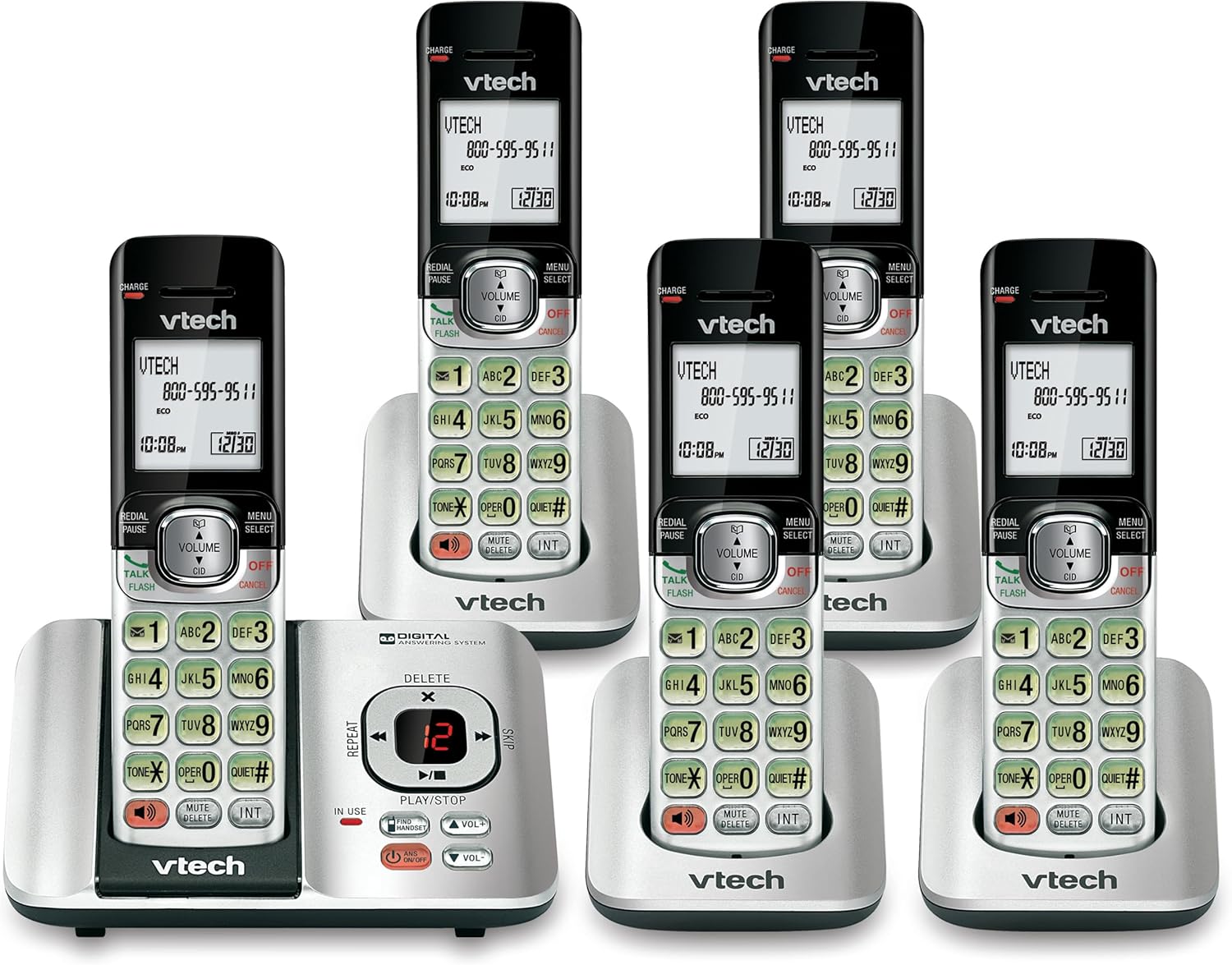 VTech CS6529-5 Cordless Phone with 5 Handsets and Answering System