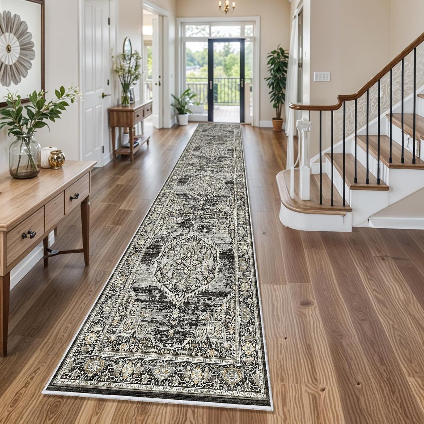 Washable Hallway Runner Rugs 3x14: Soft Ultra Thin Carpet