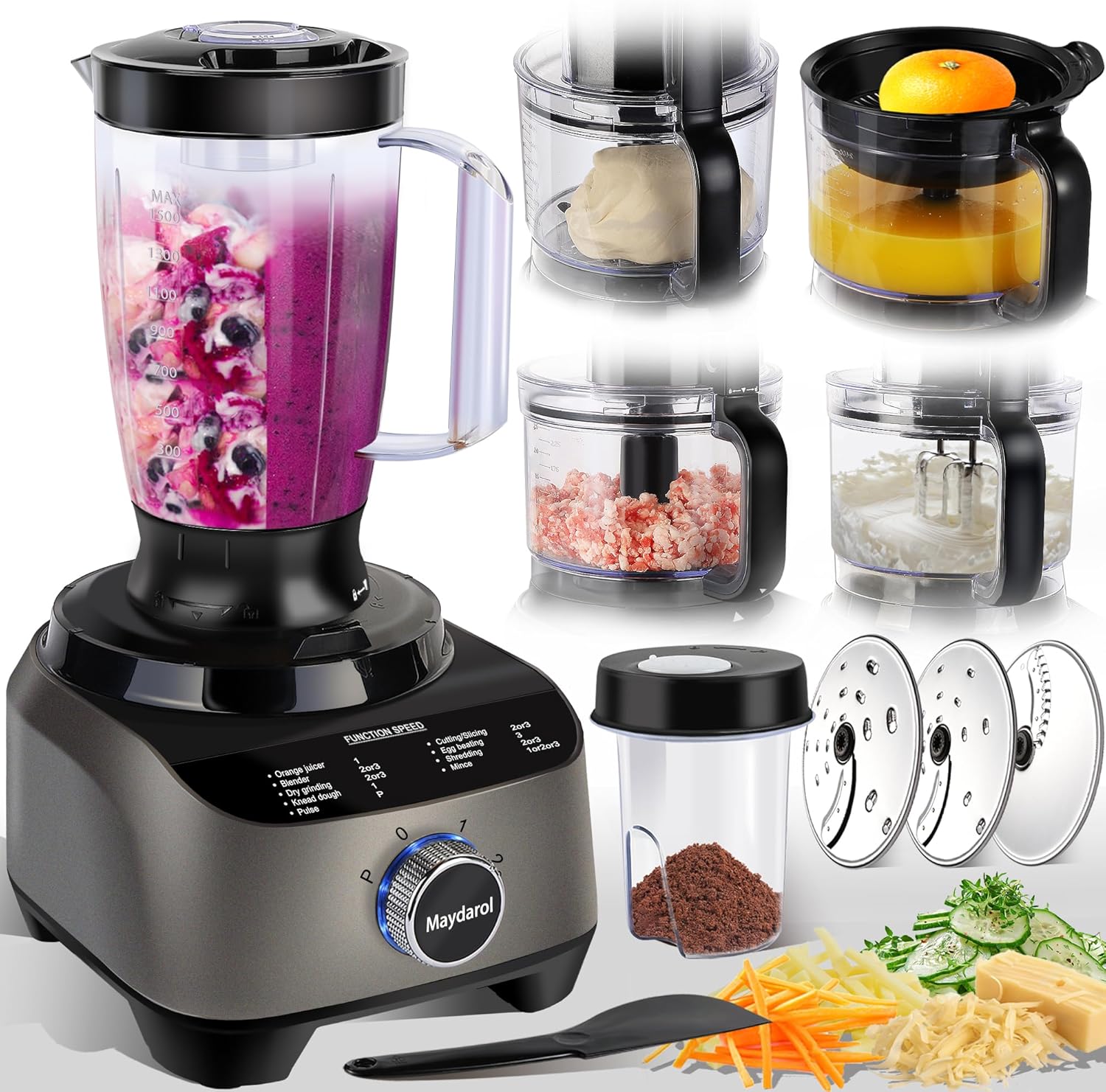 14 Cup Blender and Food Processor Combo for Easy Home Cooking