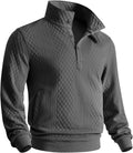 CANGHPGIN Sweatshirts for Men Stand Collar Quarter Pullover - Warm 1/4