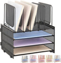 Desk Organizers and Accessories 3-Tier Paper Organizer with 5 Vertical