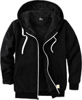 ZITY Men's Sherpa Lined Zip Up Hoodie Heavyweight Warm Jacket
