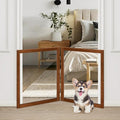 Clear Dog Gate for Indoor Use - Transparent Freestanding Pet Fence