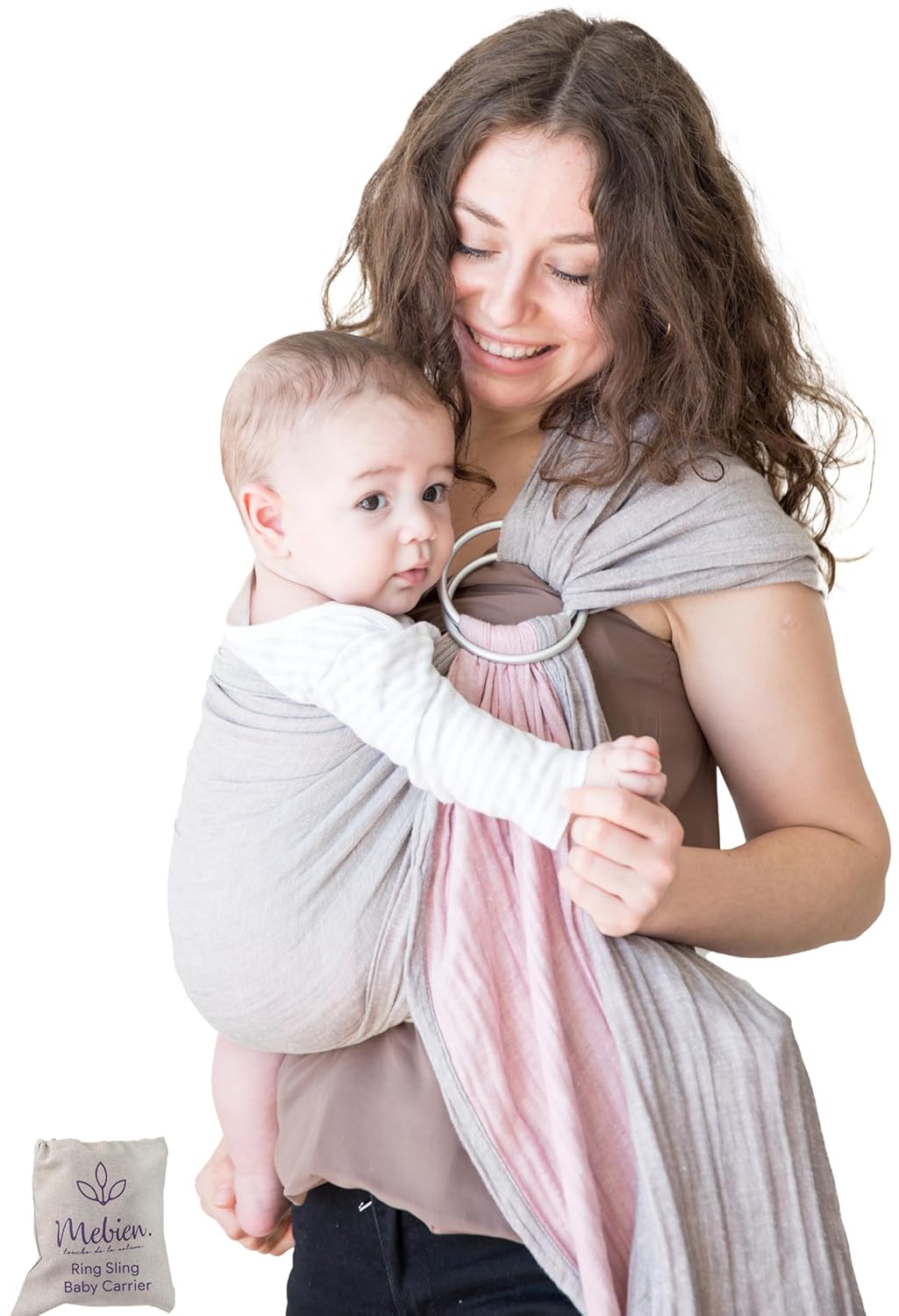 Baby Sling Carrier for Infants and Toddlers - Adjustable Muslin