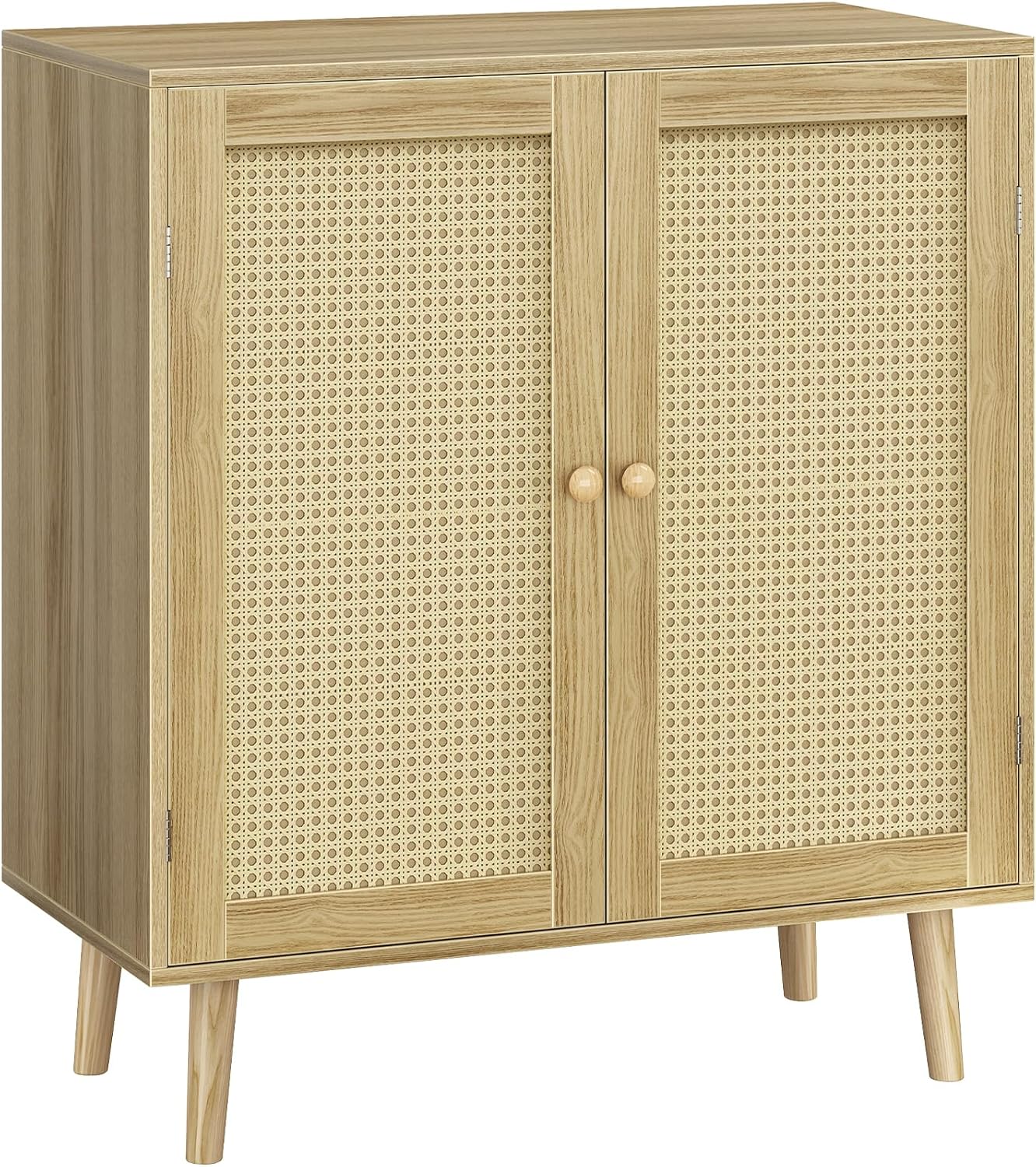 Huuger Buffet Cabinet with PE Rattan Doors