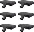 Black Christmas Stocking Holders for Mantle set of 6 - Heavy Cast Iron