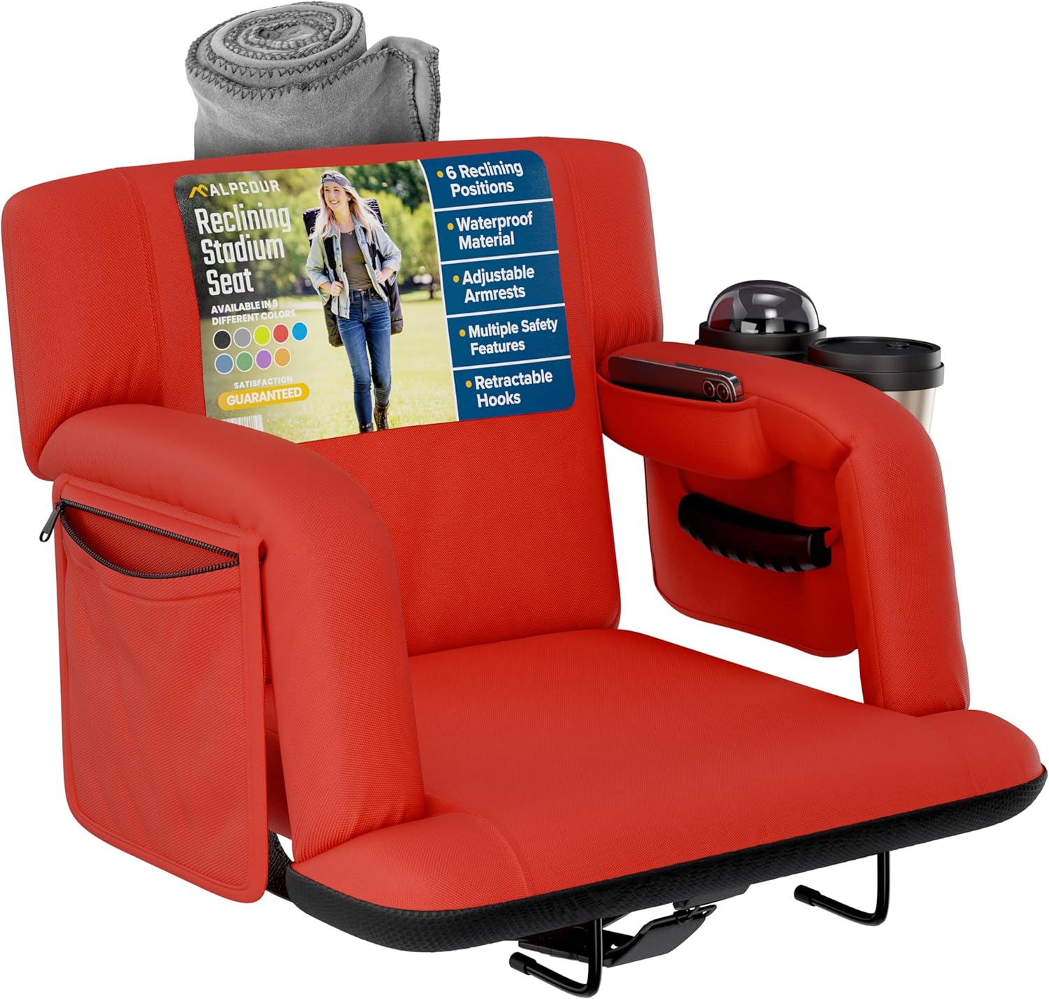 Reclining Stadium Seats with Back Support for Comfort and Safety