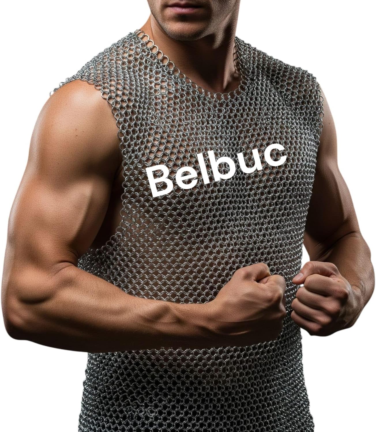 Lightweight Anodized Aluminum Butted Chainmail Vest for Men