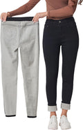 Yehopere Women's Winter Fleece Lined Jeans Slim Fit Warm (Style SRGK)