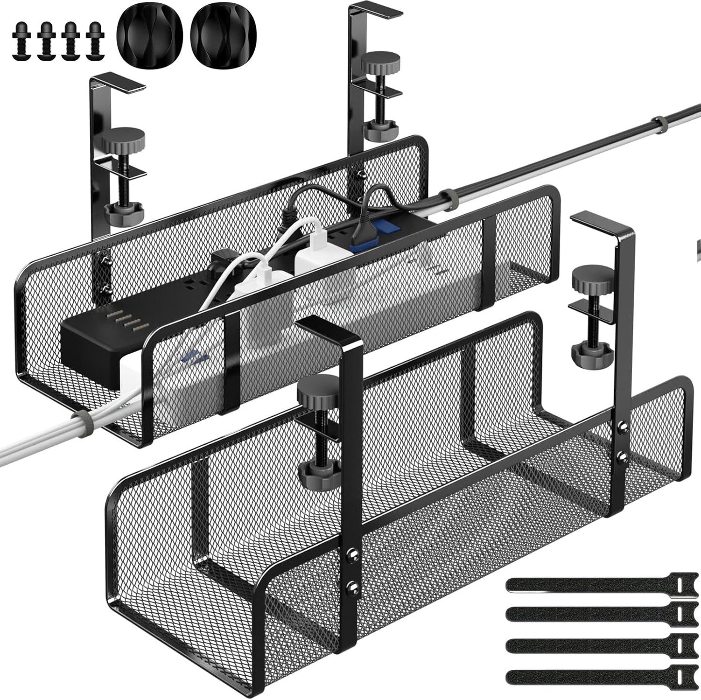 Wire Management Tray - No Drill, No Damage