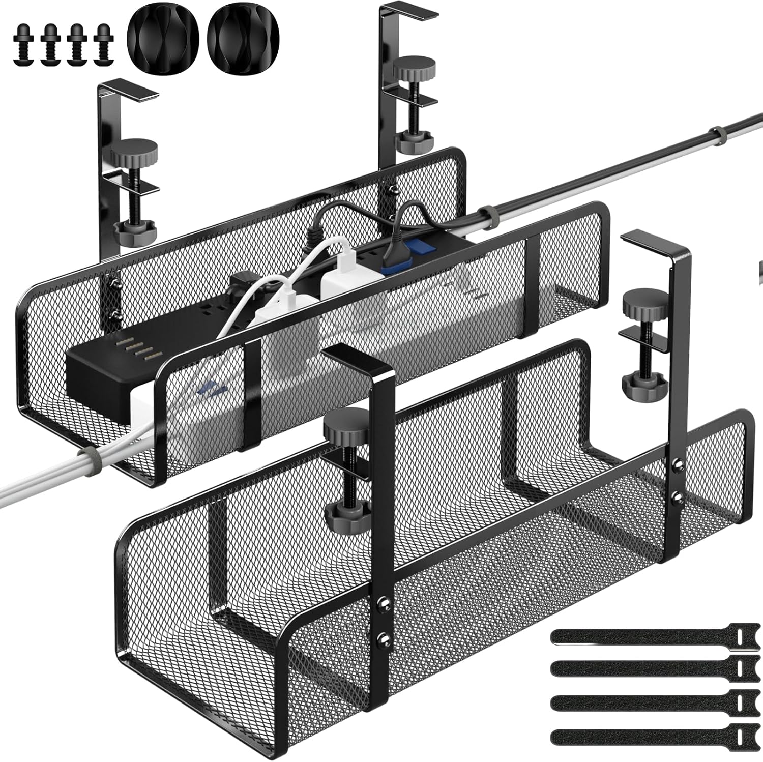 Wire Management Tray - No Drill, No Damage
