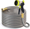 Metal Garden Hose 100 ft 304 Stainless Steel - No Kink Durable Hose