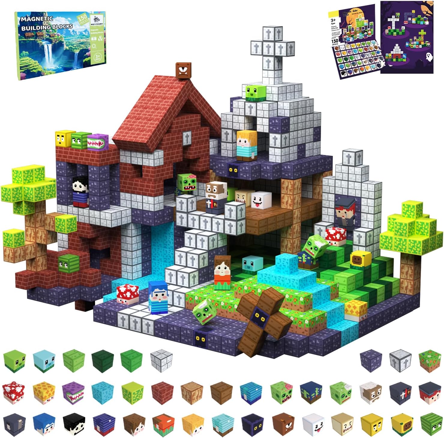 150 PCS Magnetic Building Blocks for Kids - Creative STEM Fun