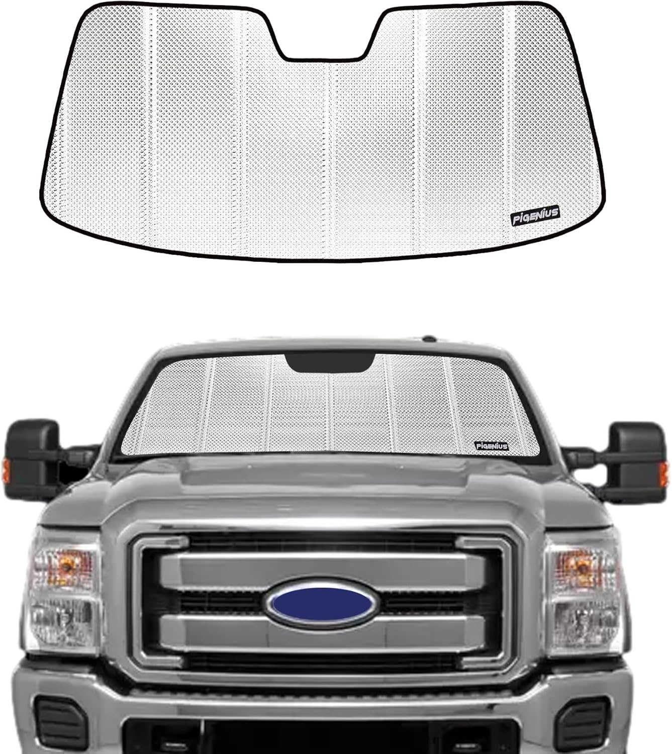 Windshield Sun Shade for Ford F250/F350 2008-2016 - BLAZBLOCK