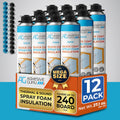 Adhesive Guru Heat Insulation Spray Foam Kit - 12 Cans for 240 Board