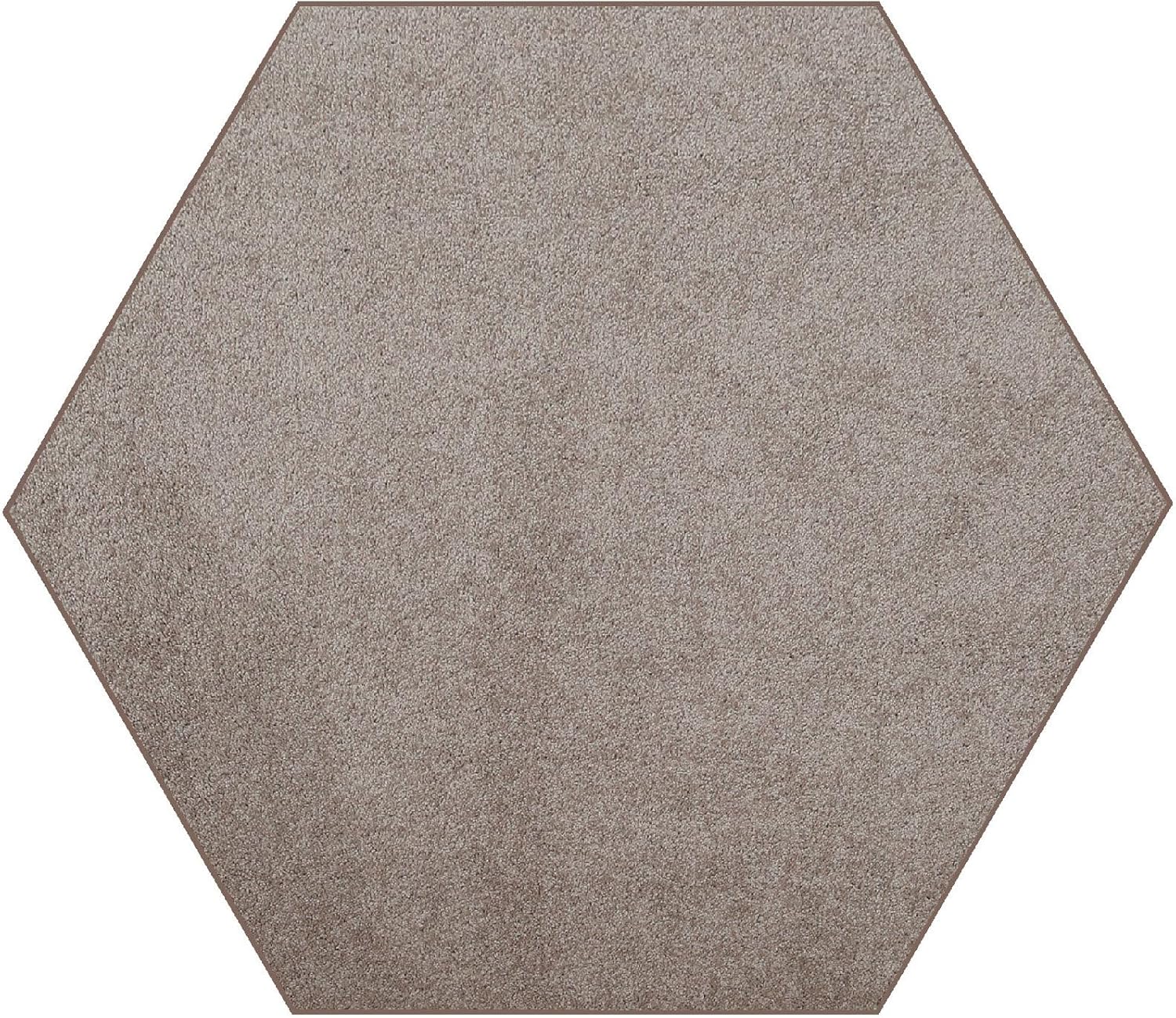 Pet Friendly Solid Color Area Rugs Beige - 7ft Hexagon Design