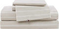 Queen Cotton Percale Bed Sheets - Crisp, Breathable 200 TC
