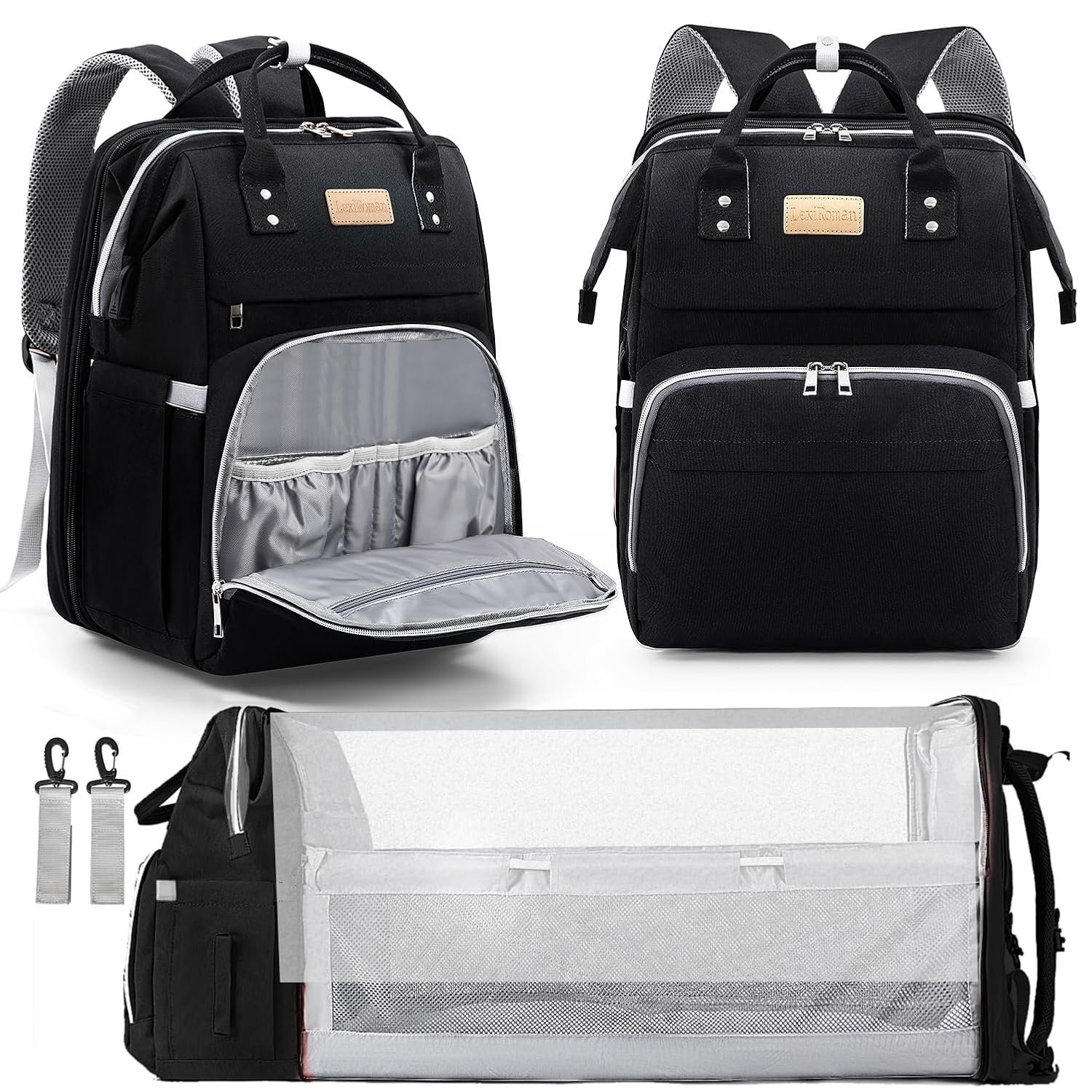 Large Capacity Diaper Bag Backpack with Changing Pad for Parents