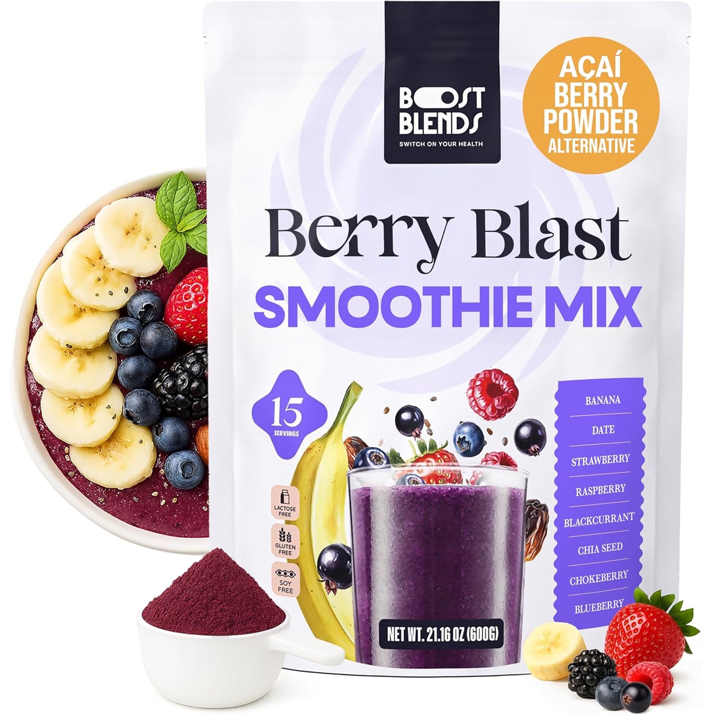 Freeze Dried Fruit Smoothie Mix for Healthy Smoothies & Bowls