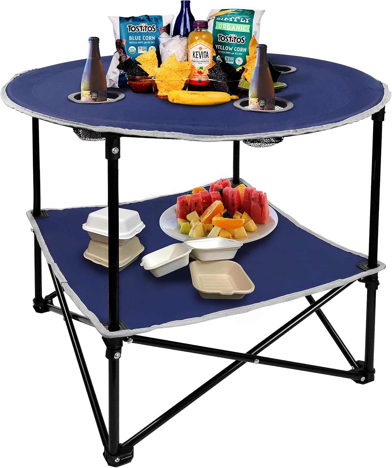 Portable Picnic Table with Shelf - Beach Ready!