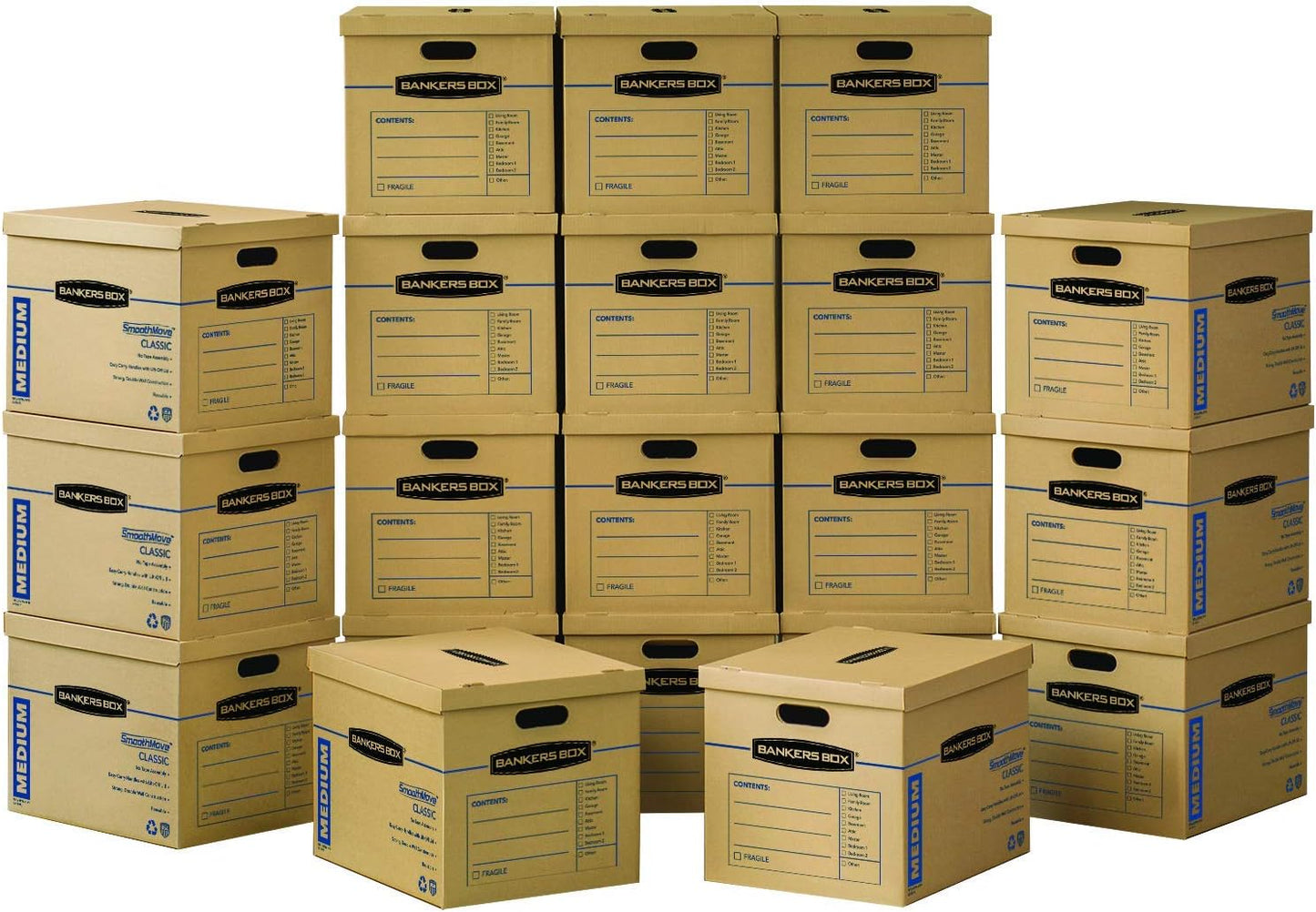 Bankers Box Medium Classic Moving Box 20 Pack for Easy Moving