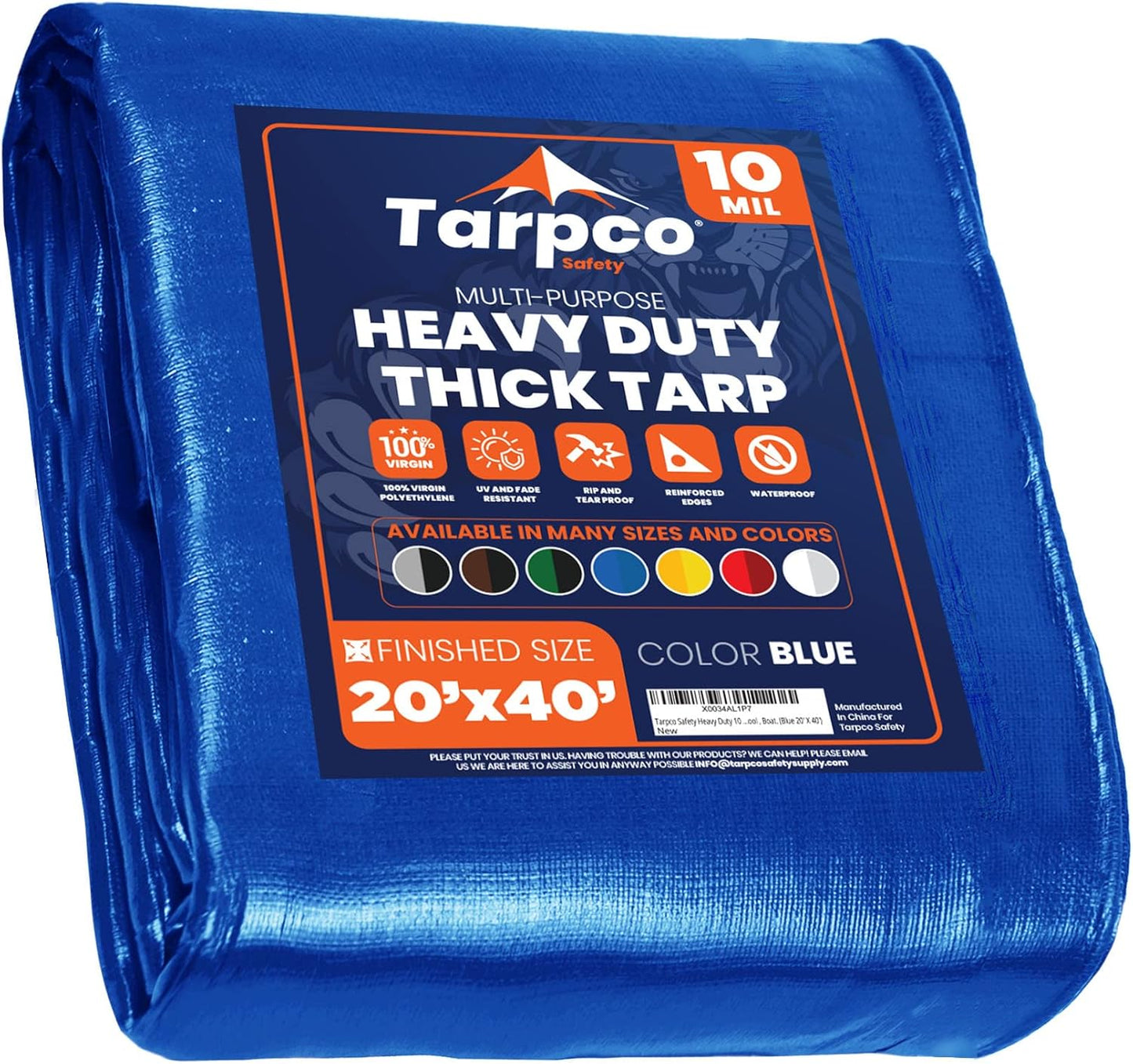 Heavy Duty 10 Mil Tarp Cover for Camping and Outdoor Use